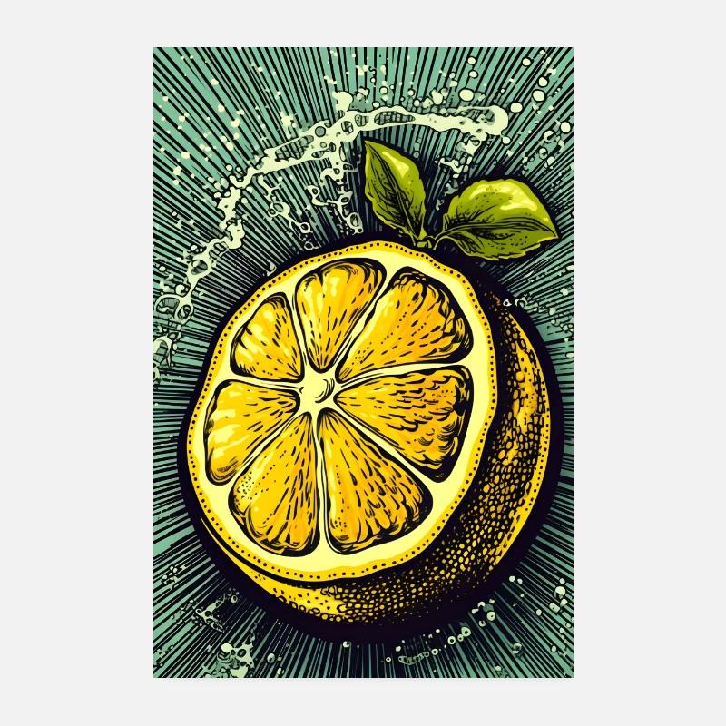 Zitrone Poster 20x30 cm