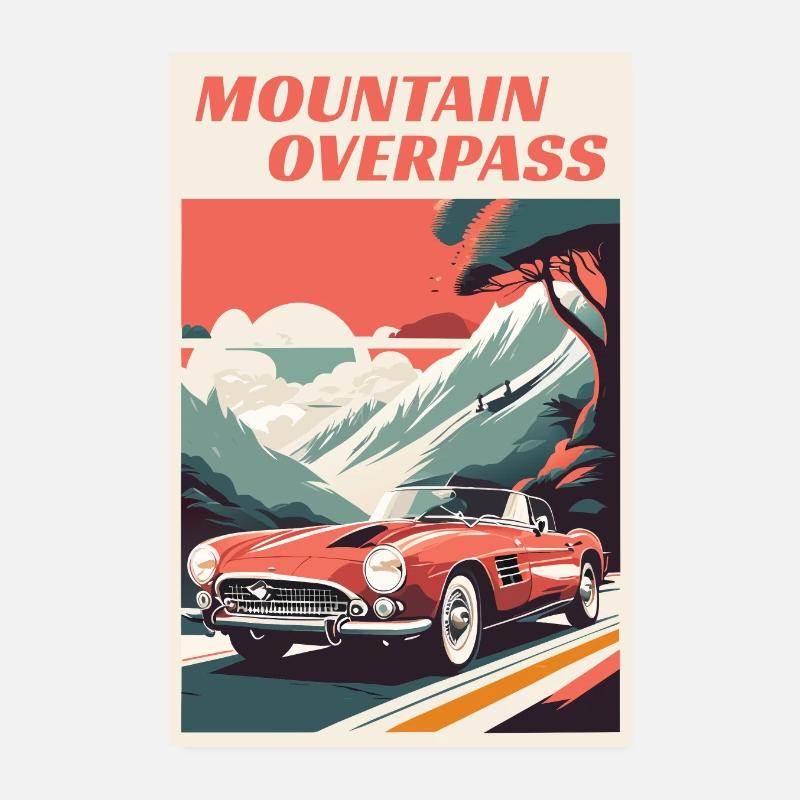 Mountain Overpass Poster 8" x 12" (20x30 cm)
