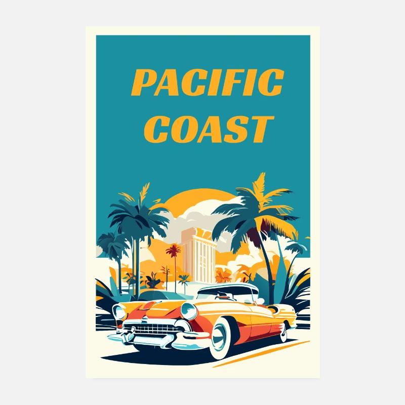 Pacific Coast Poster 8" x 12" (20x30 cm)