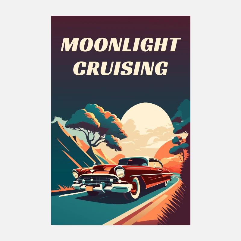 Mondschein-Kreuzfahrt Poster 20x30 cm