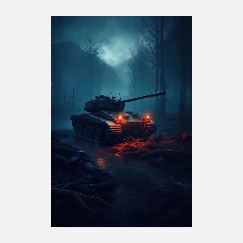 char d’assaut de l’armée militaire pilote de char de combat principal Poster 20 x 30 cm