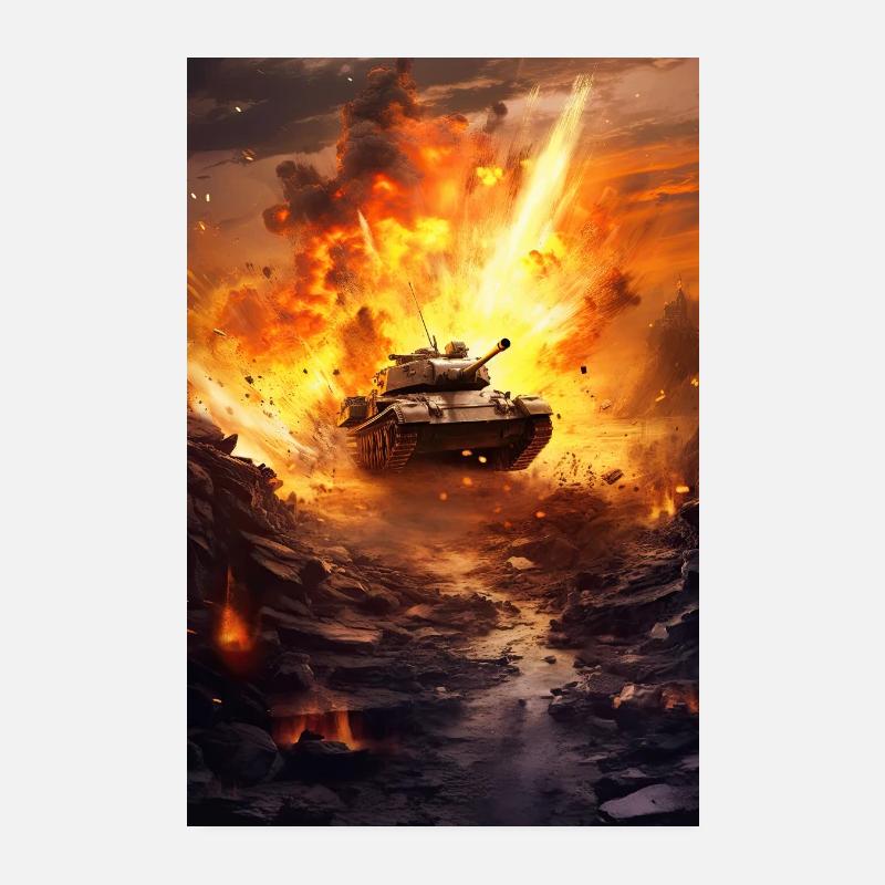 Chars, Militaire, Armée, Tankers, Chars de combat principaux Poster 20 x 30 cm