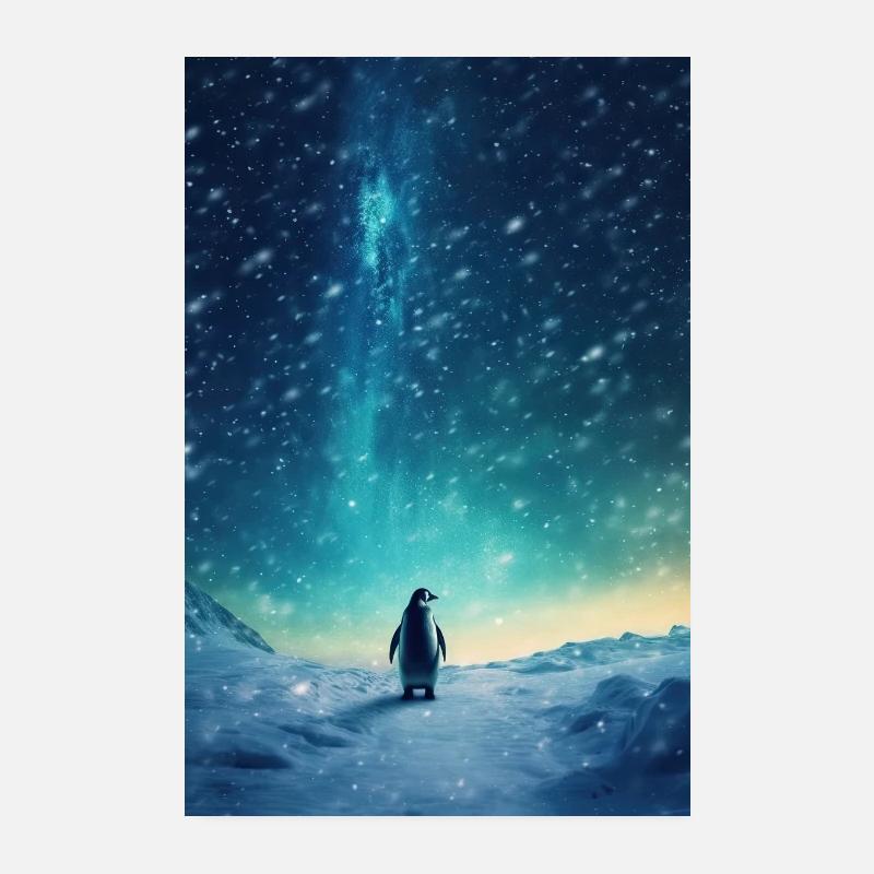 Pinguin Pinguine Tier Snow Poster 20x30 cm