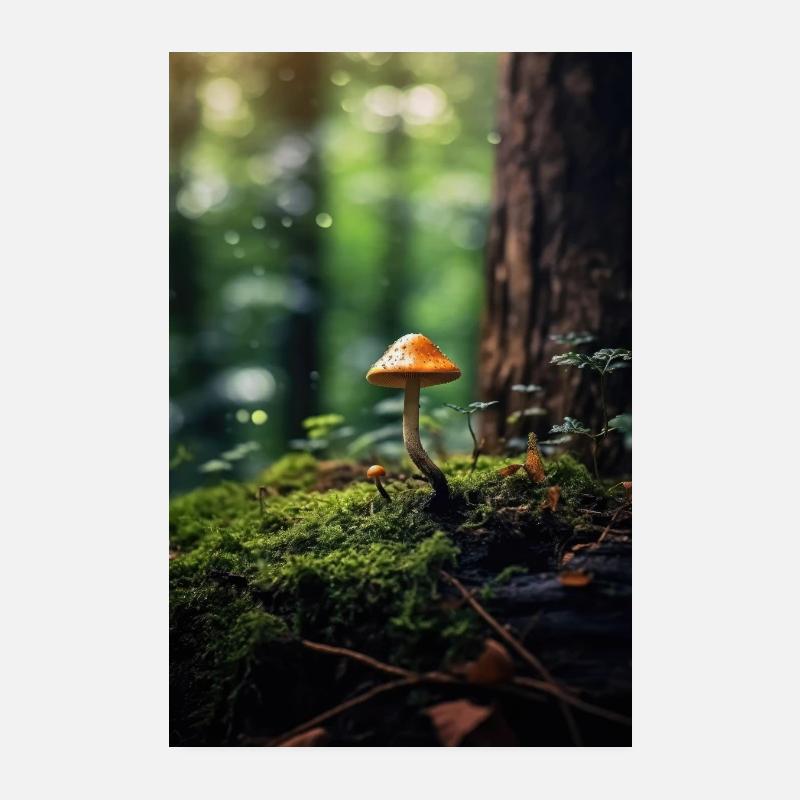 Pilz Pilze Funghi Champignon Nature Poster 20x30 cm
