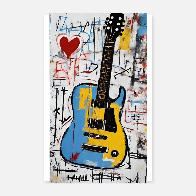 T-shirt: Sensitive String Guitar Poster 8" x 12" (20x30 cm)