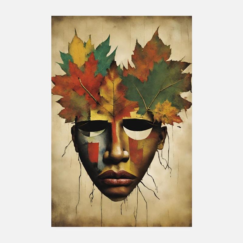 Autumn Face Poster Poster 8" x 12" (20x30 cm)