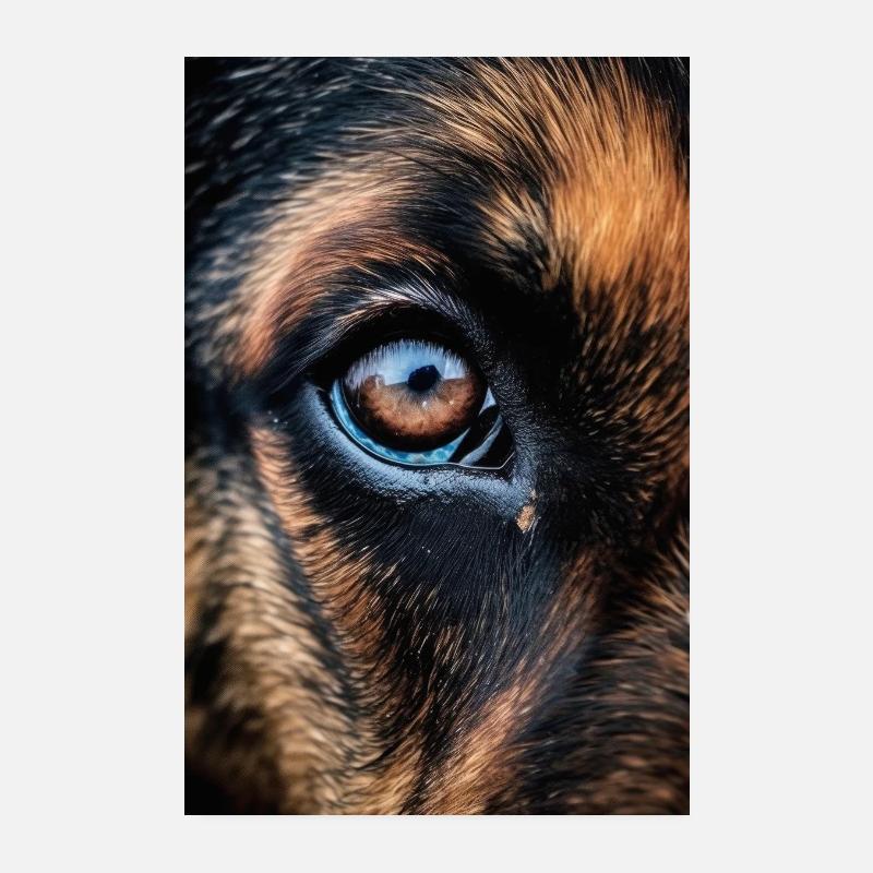German Shepherd Dog Malinois Dog Poster 8" x 12" (20x30 cm)