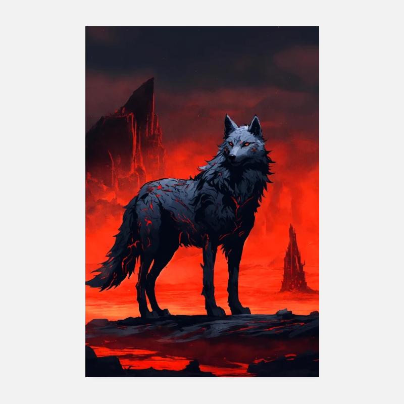 Loup Fantastique Poster 20 x 30 cm