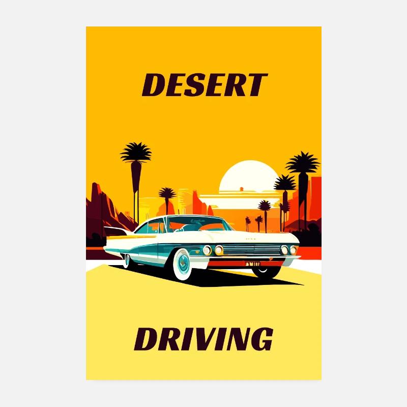 Desert Driving Poster 8" x 12" (20x30 cm)