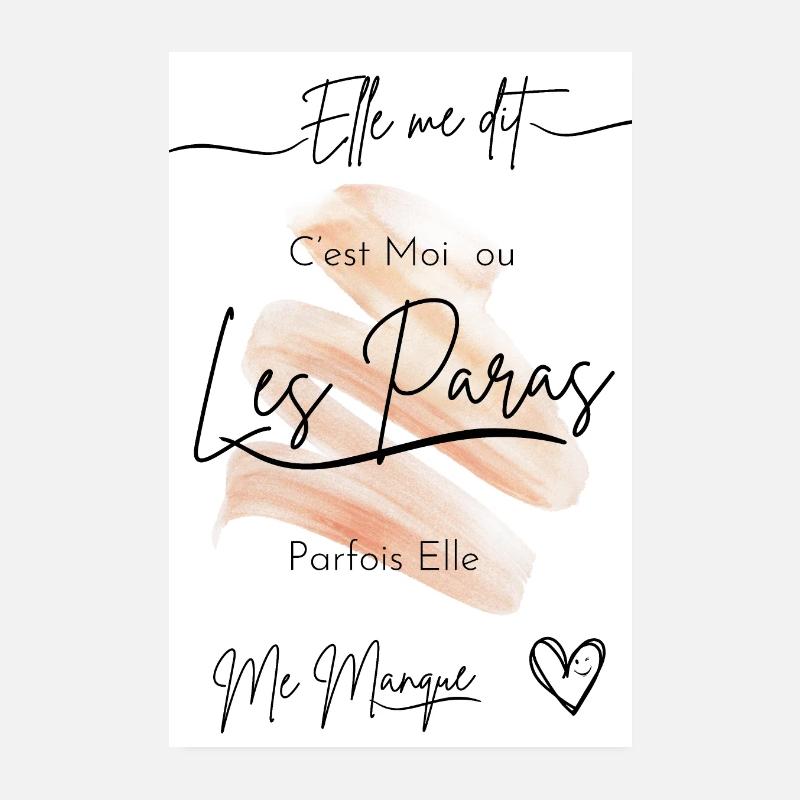 Poster pour lui "Nostalgie des Paras - Poster 20 x 30 cm - blanc