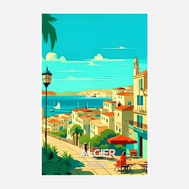 Alger rétro affiche Vintage décor de salle de cinéma Poster 20 x 30 cm