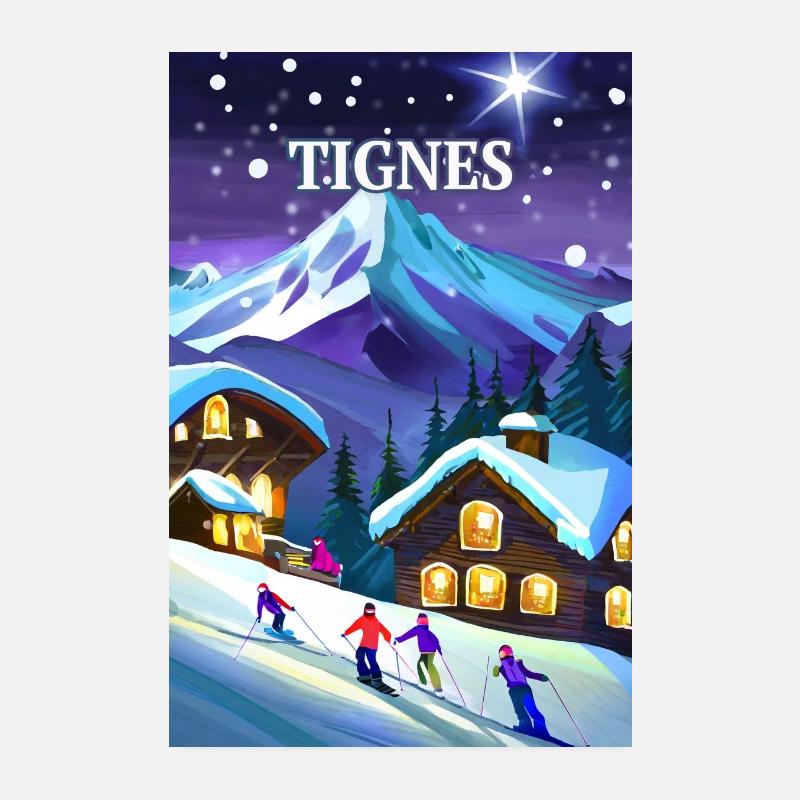 Tignes, la perle alpine des stations de ski Poster 20 x 30 cm
