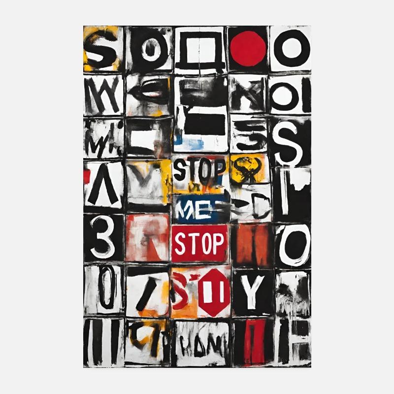 Poster d’art Stop & Stare - Poster 20 x 30 cm - blanc