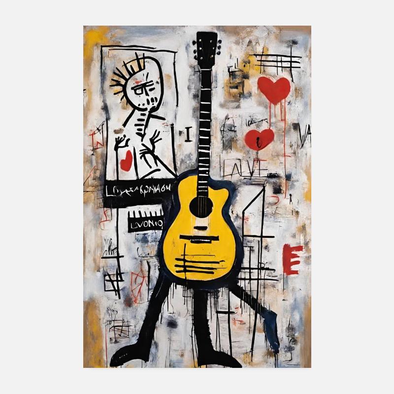 "Mélodie Graphique – Poster Art Abstrait" Poster 20 x 30 cm