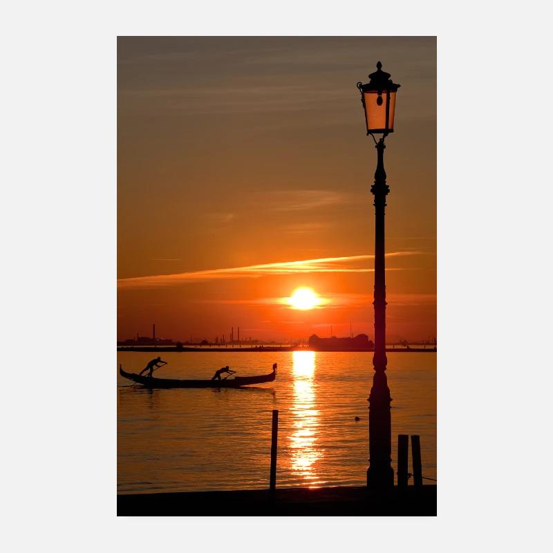 Sunset over Venice Poster 8" x 12" (20x30 cm)