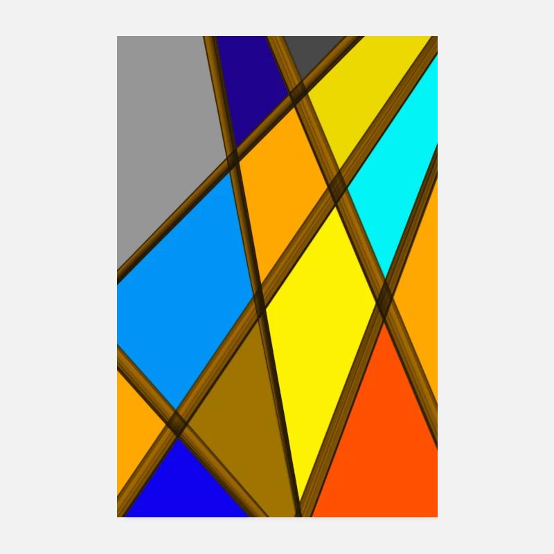 Art abstrait coloré Poster 20 x 30 cm