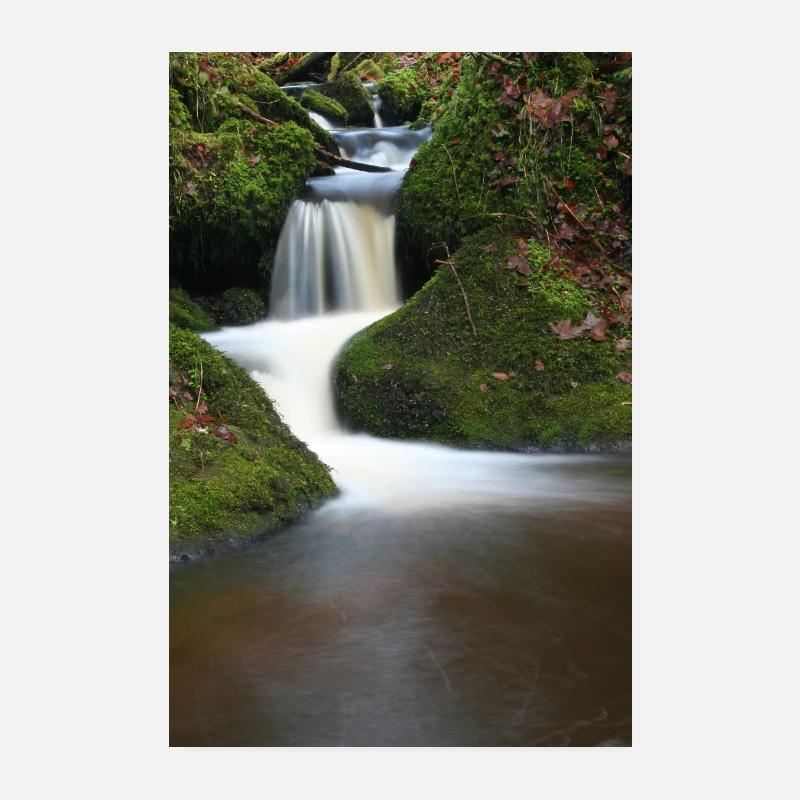 Mooswald Waterfall Motif Poster 8" x 12" (20x30 cm)