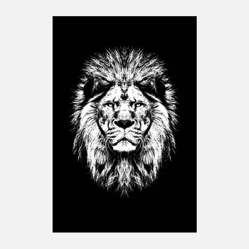 Le visage du lion Poster 20 x 30 cm
