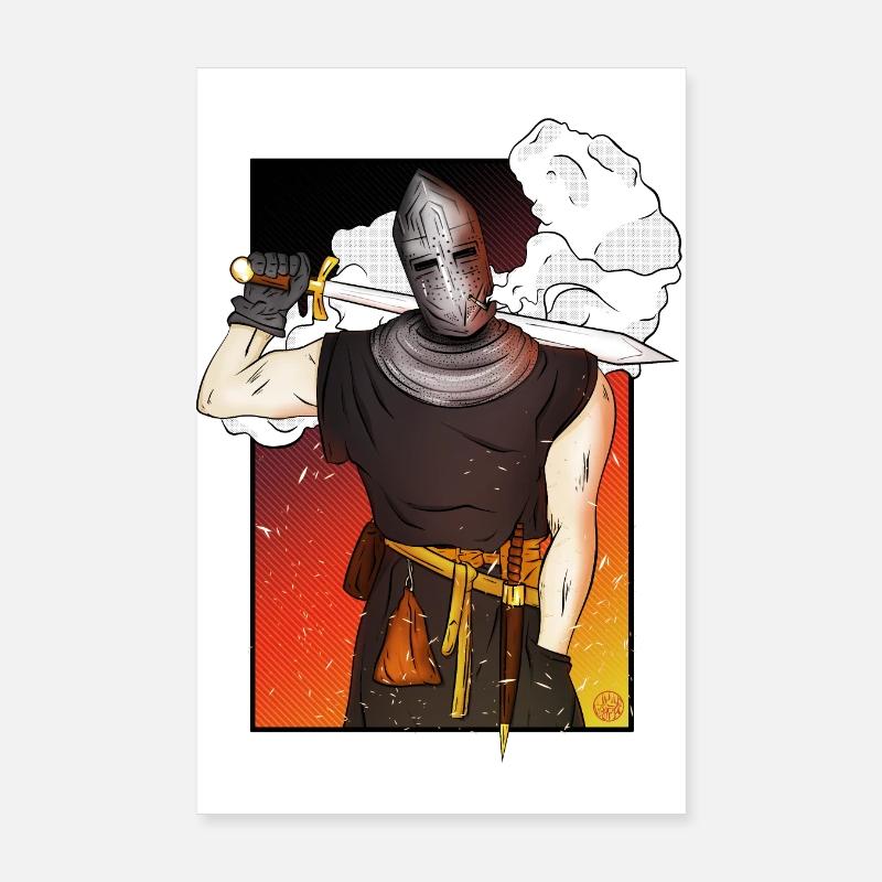 Yankee-Ritter mit Schwert Poster 20x30 cm
