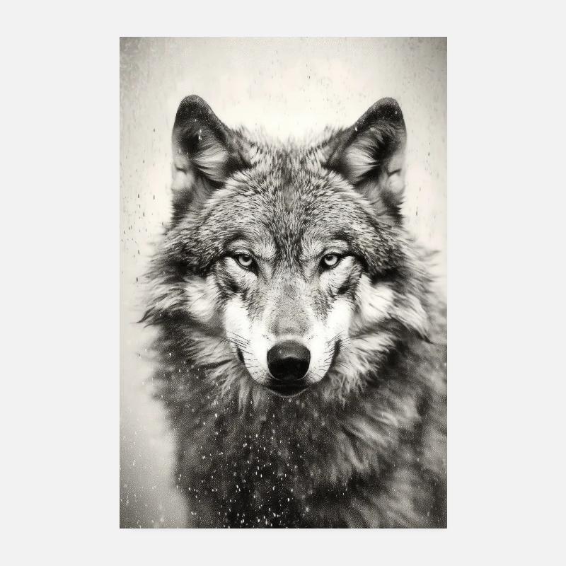 Wolf Wolves Animal Howling Animals Poster 8" x 12" (20x30 cm)