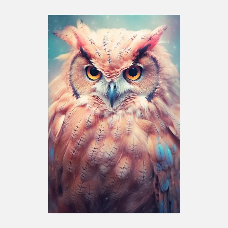 Eule Vogel Tier Eulen Animal Poster 20x30 cm