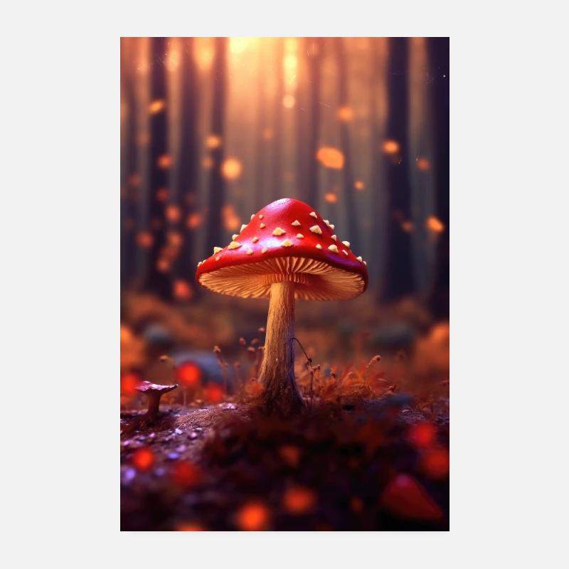 Champignons Champignons Funghi Champignon Nature Poster 20 x 30 cm