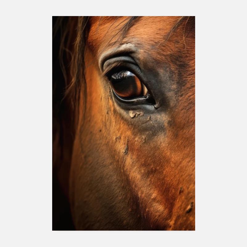 Cheval Chevaux Équitation Équitation Sautant Visage Poster 20 x 30 cm