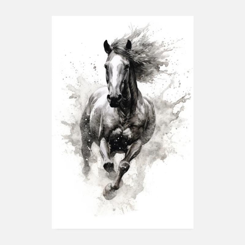 Cheval chevaux équitation équitation saut Poster 20 x 30 cm