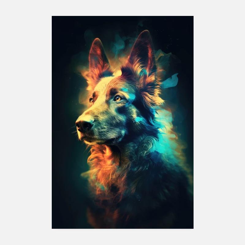 Berger Allemand Malinois Poster 20 x 30 cm