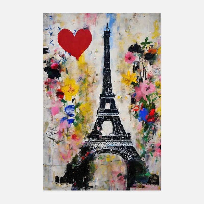 "Paris Romantique - Art Poster" Poster 20 x 30 cm