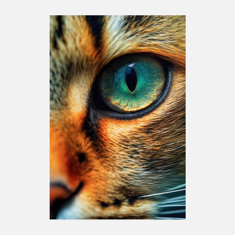 Chat, Amoureux Des Chats, Propriétaire De Chat, Chaton Poster 20 x 30 cm