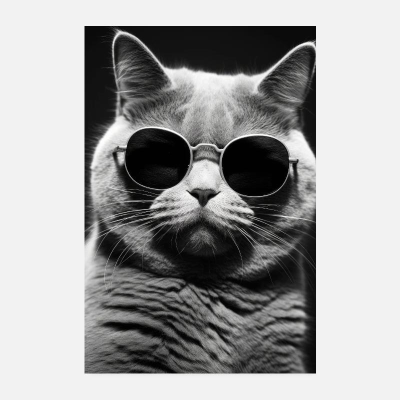 Chat, Amoureux Des Chats, Propriétaire De Chat, Chaton Poster 20 x 30 cm