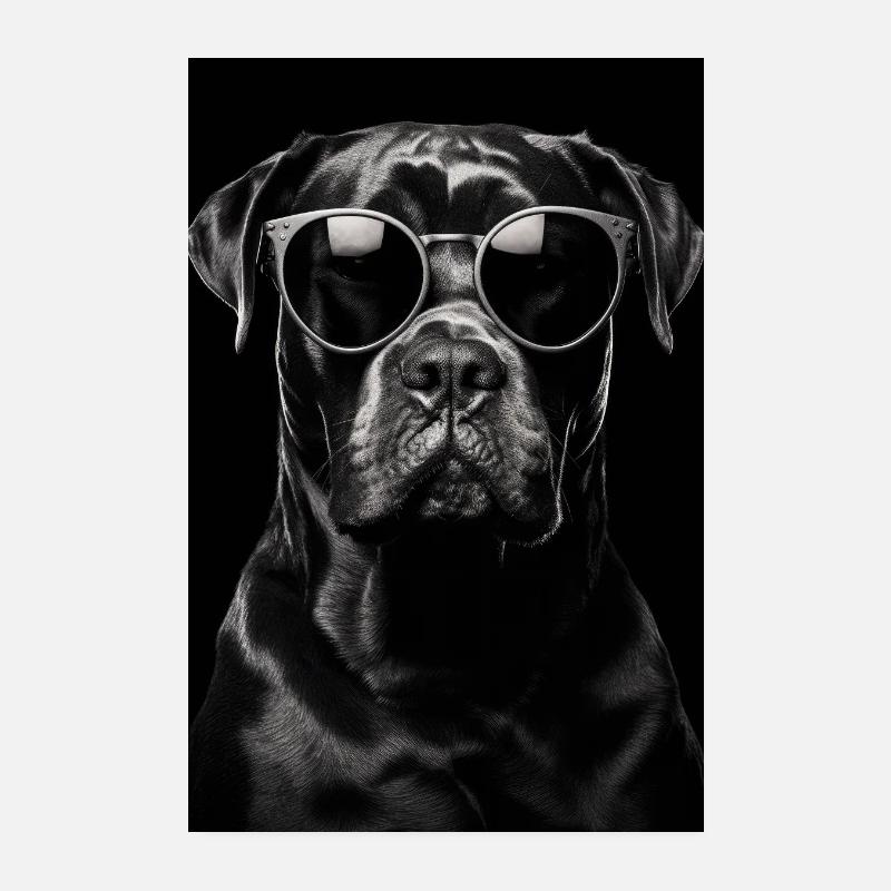 Cane Corso Dog Sunglasses Poster 8" x 12" (20x30 cm)