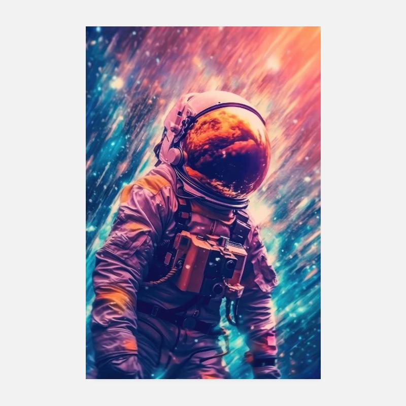 Astronaute, Espace, Cosmonaute, Fusée, Espace Poster 20 x 30 cm
