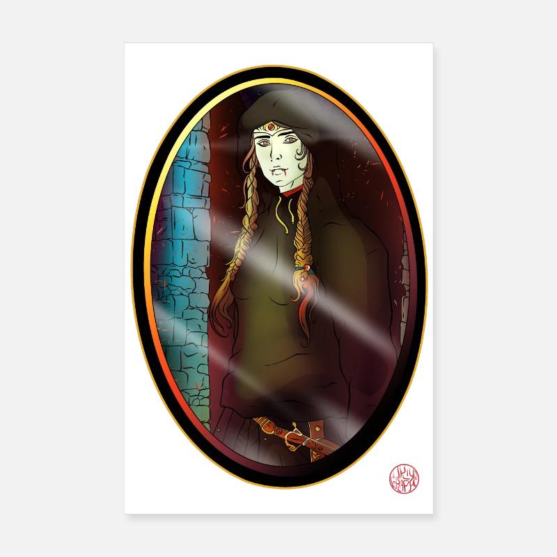 Medieval Vampire Witch Poster 8" x 12" (20x30 cm)