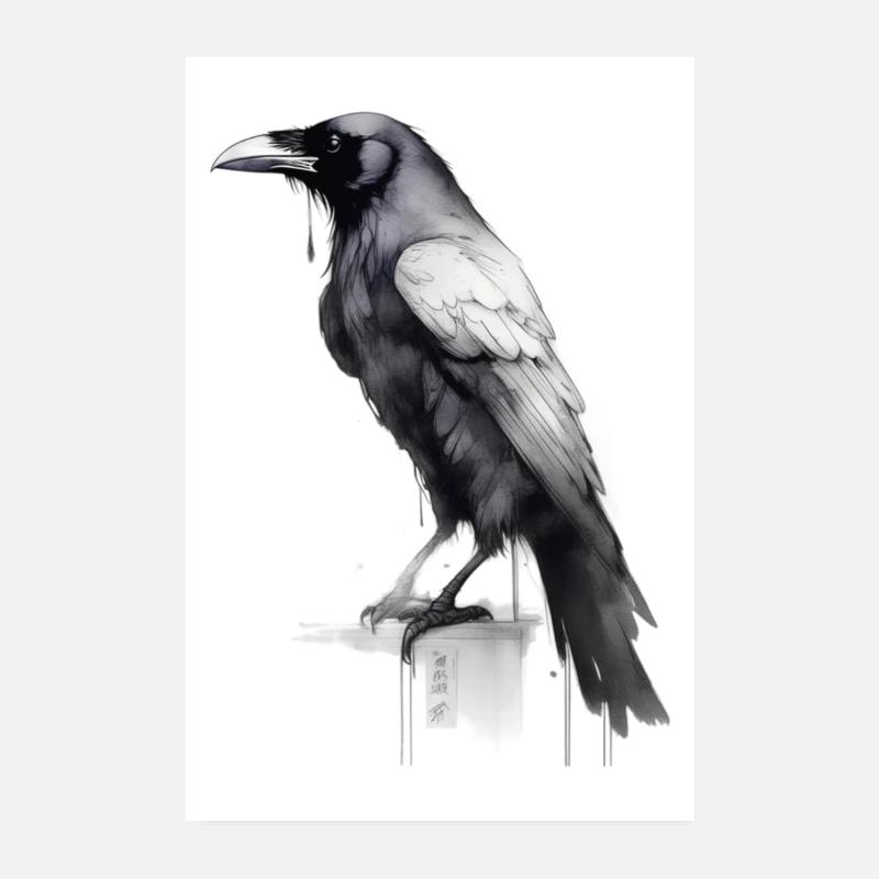 Affiche Corbeau Poster 20 x 30 cm