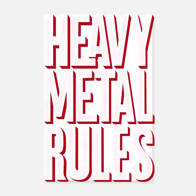 Heavy Metal Rules Poster 8" x 12" (20x30 cm)
