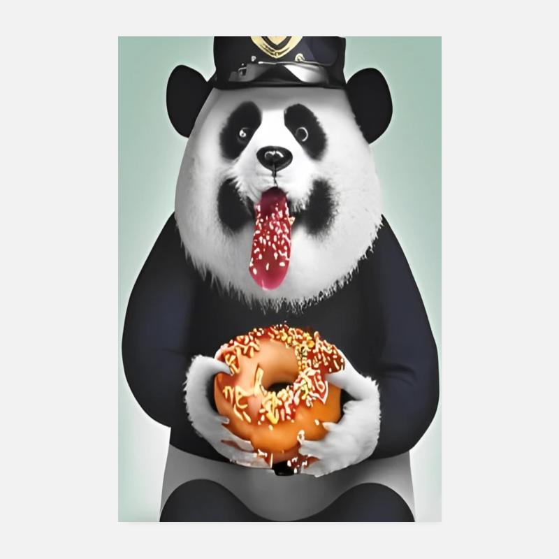 Panda Donut Poster 8" x 12" (20x30 cm)