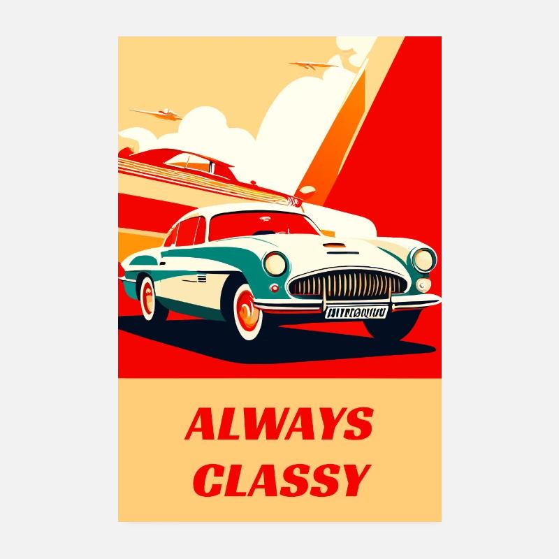 Toujours chic - Poster 20 x 30 cm - blanc