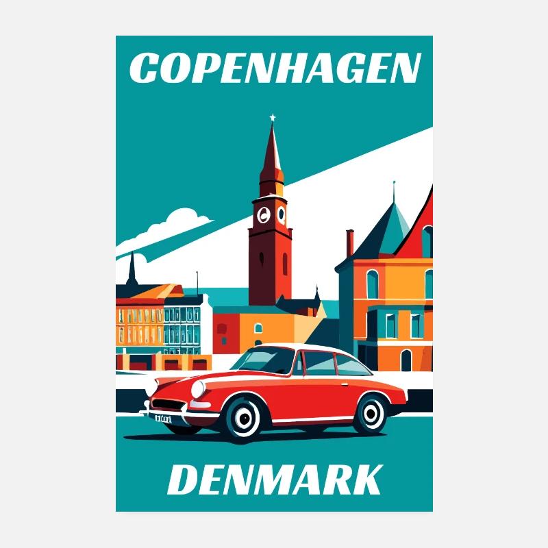 Copenhagen Denmark Poster 8" x 12" (20x30 cm)