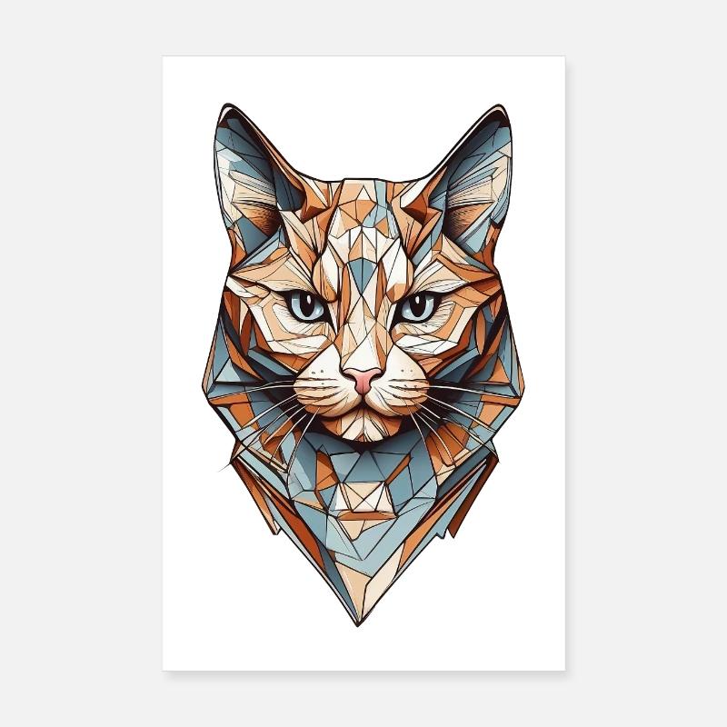 Diversité géométrique des chats Poster 20 x 30 cm