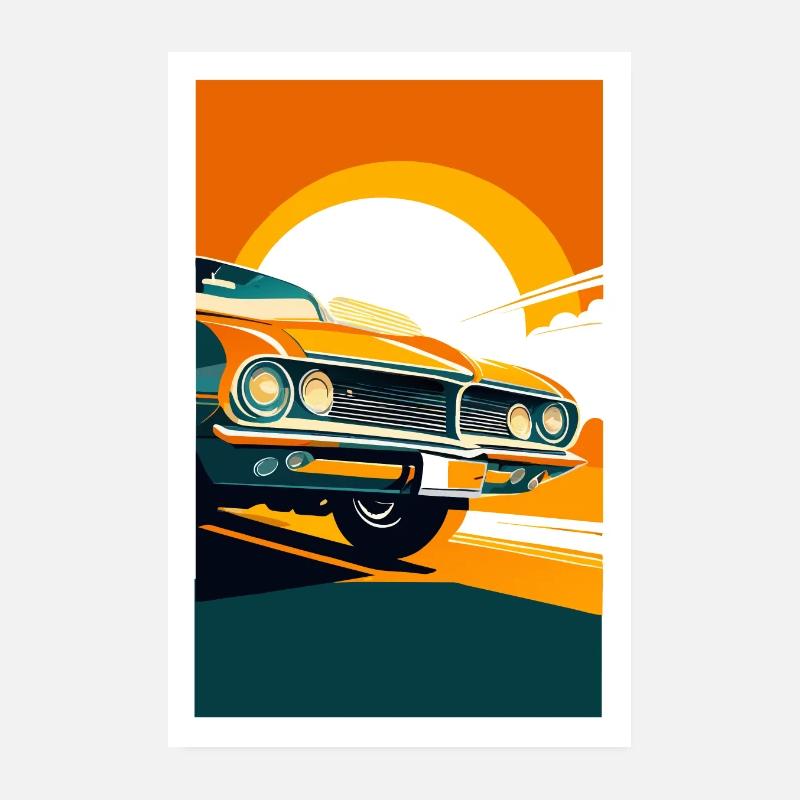 Pilote de coucher de soleil Poster 20 x 30 cm