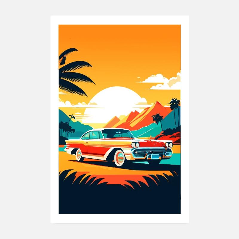 Chill Cruiser - Poster 20x30 cm - Weiß