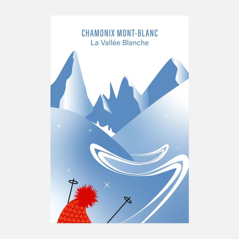 Chamonix Vallee Blanche poster Poster 20 x 30 cm
