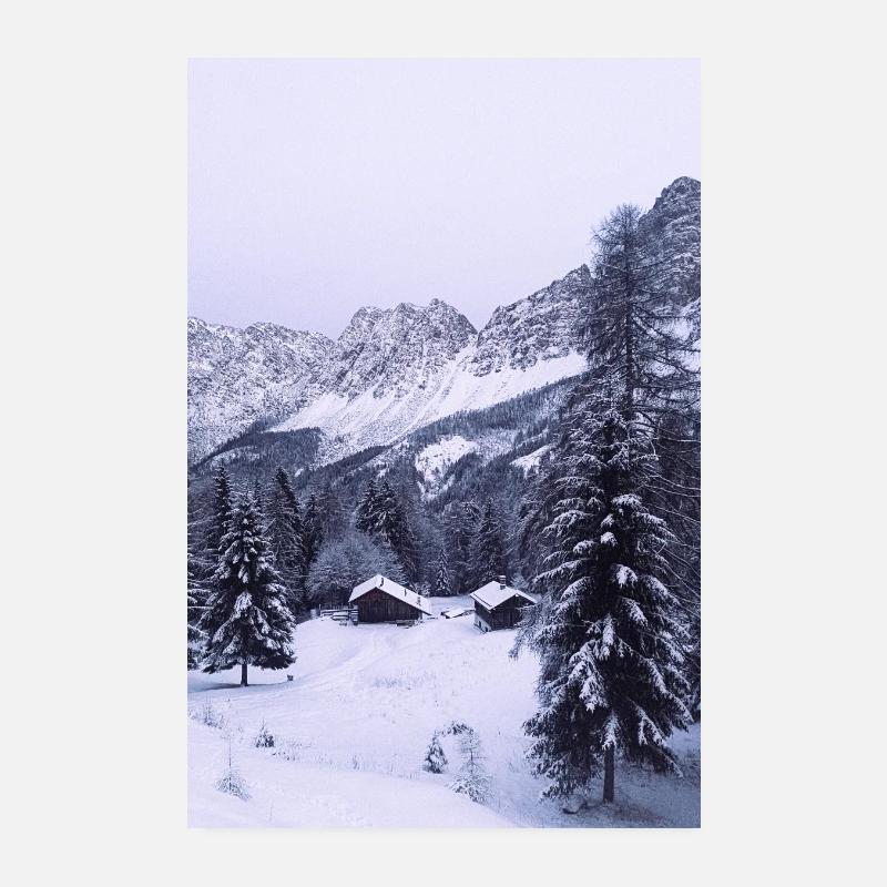 Belluno Dolomites with snow Poster 8" x 12" (20x30 cm)