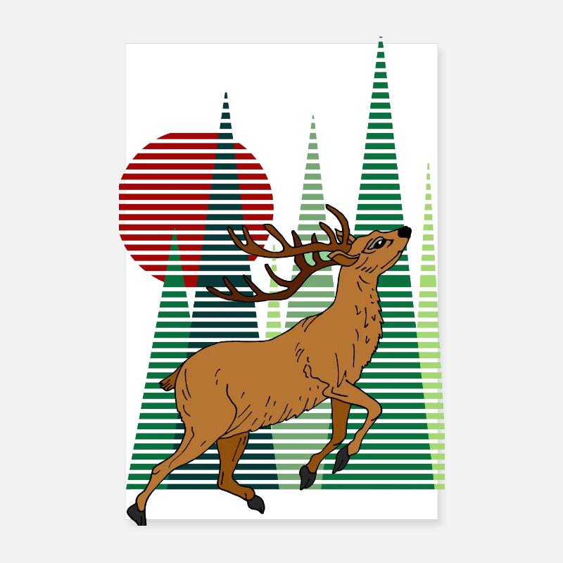 Deer Poster 8" x 12" (20x30 cm)