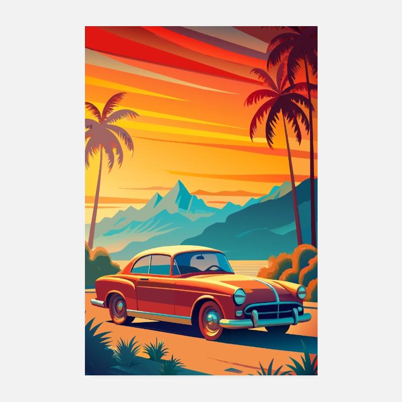 Sonniger Aufenthalt - Poster 20x30 cm - Weiß