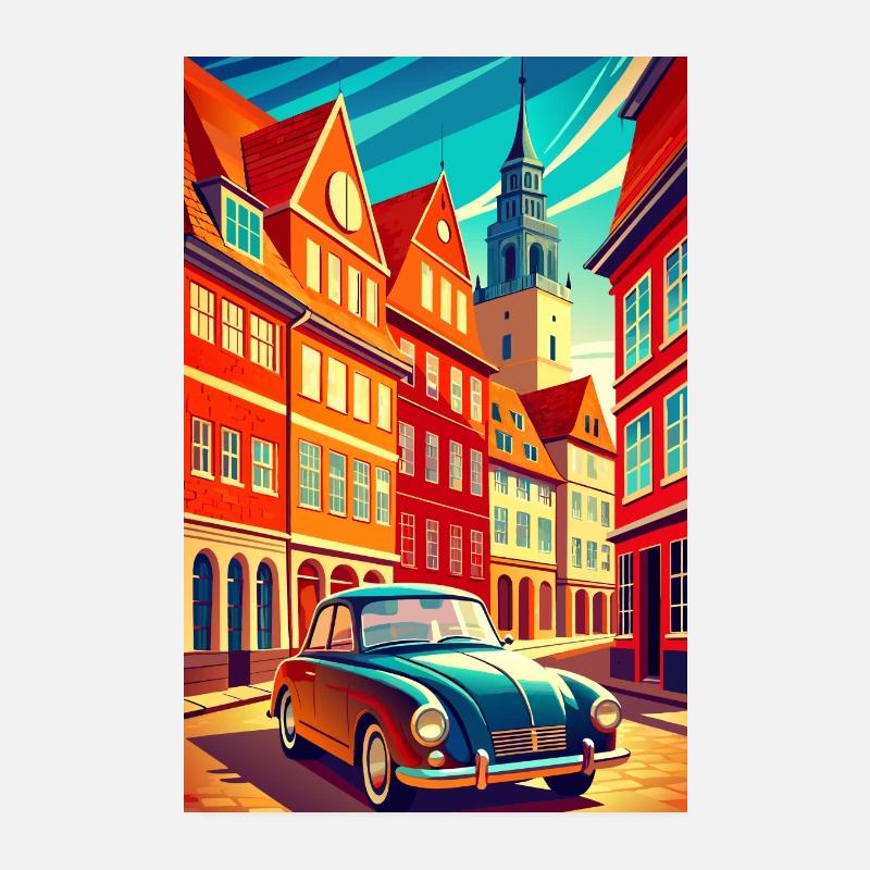 Cityscape Symphony Poster 8" x 12" (20x30 cm)