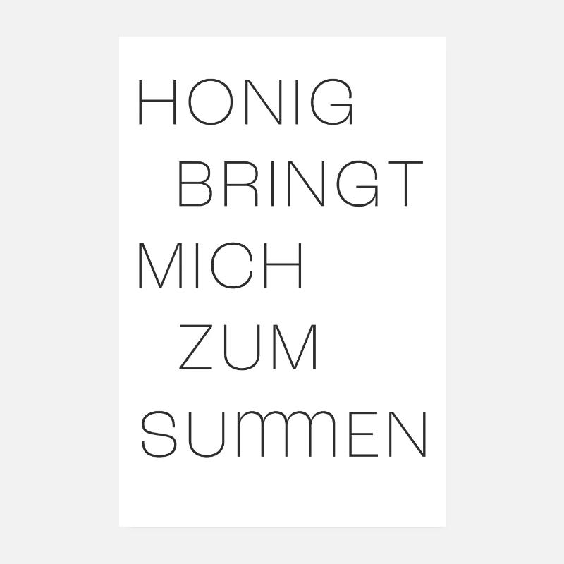 Honig - Poster 20x30 cm - Weiß
