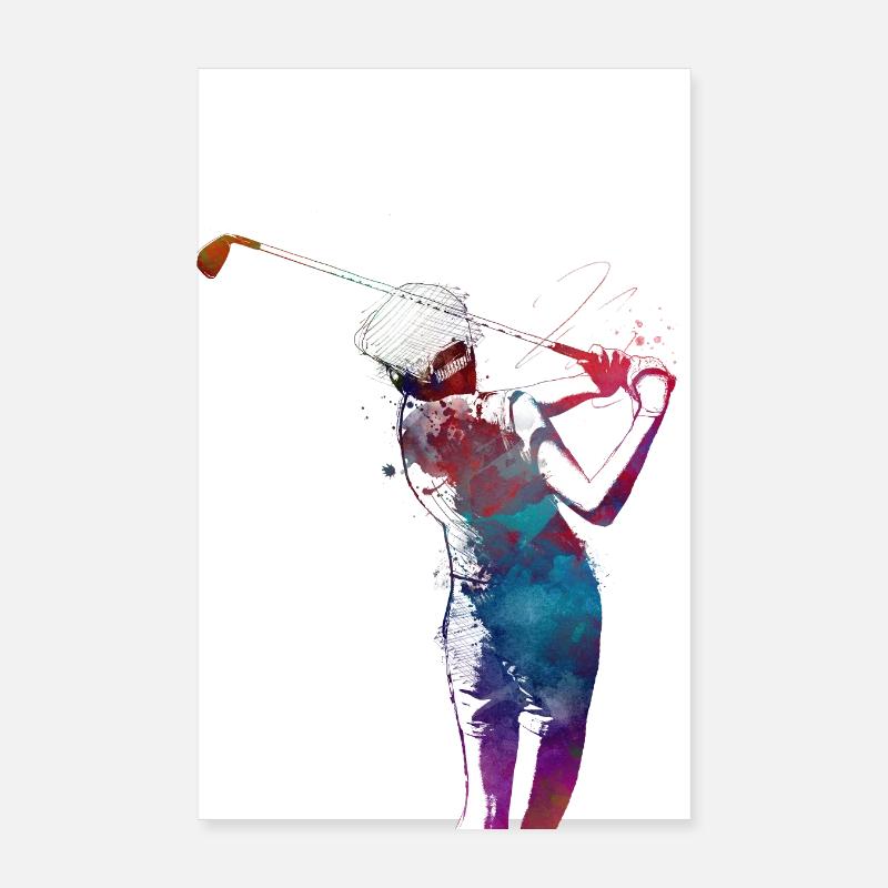 Sport golf player Poster 8" x 12" (20x30 cm)